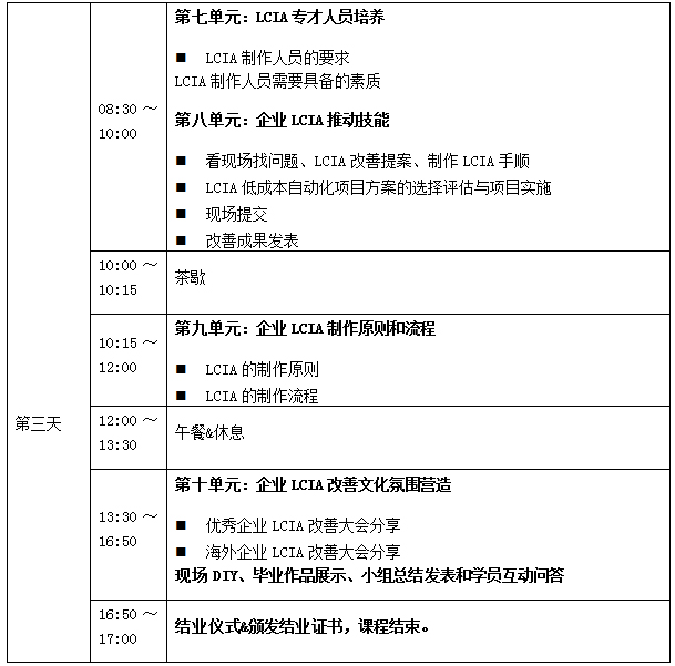 2018年12月份LCIA低成本自動化課程招生啦！