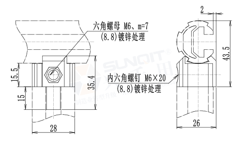 T型管接頭尺寸圖 T型管接頭尺寸圖